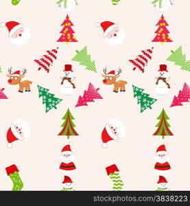 christmas seamless pattern with trees