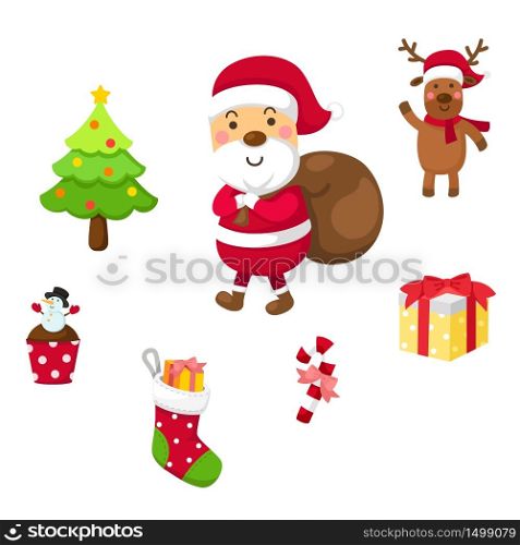 Christmas set vector illustration