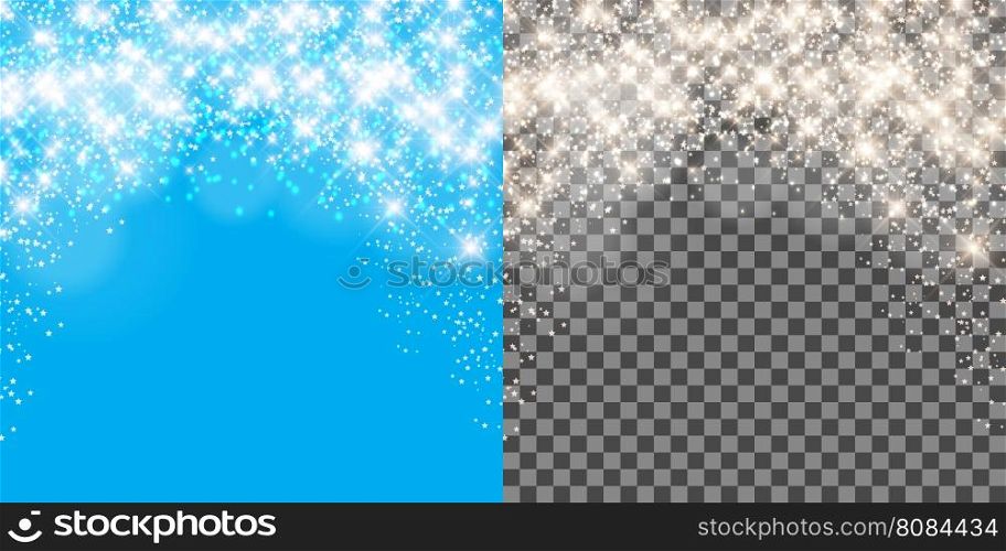 Christmas shining transparent background. Design element for cover, greeting card, brochure or flyer. Vector illuistration.