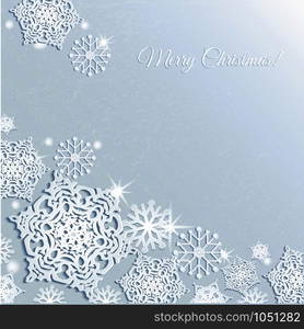 Christmas snowflake background. Vector illustration of new year. Christmas snowflake background.