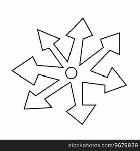 Christmas Snowflake Outline Icon Vector. Vector illustration. Christmas Snowflake Outline Icon Vector