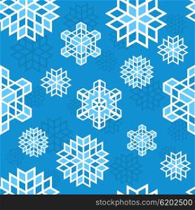 Christmas snowflake pattern colorful background. Seamless repeating pattern.. Christmas snowflake pattern