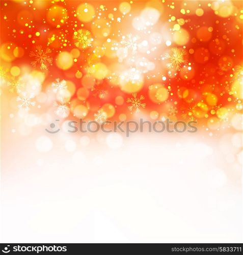 Christmas snowflakes background. Christmas snowflakes background with bokeh. Vector illustration