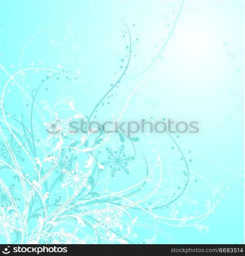 Christmas, snowflakes background, vector