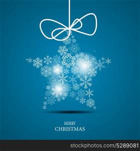 Christmas snowflakes background vector illustration