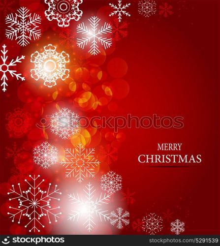 Christmas snowflakes background vector illustration.