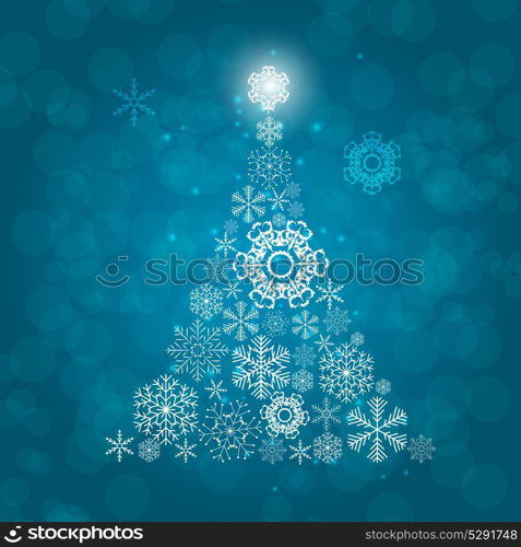 Christmas snowflakes background vector illustration.