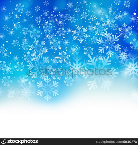 Christmas snowflakes background. Vector illustration. Abstract Christmas snowflakes background. Blue color