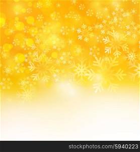 Christmas snowflakes background. Vector illustration. Abstract Christmas snowflakes background. Orange color