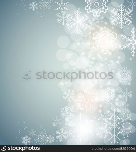 Christmas Snowflakes on Background Vector Illustration. EPS10. Christmas Snowflakes Background Vector Illustration