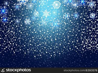 Christmas snowflakes on blue background. Vector Illustration. EPS10. Christmas snowflakes on blue background. Vector Illustration.