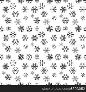 Christmas snowflakes on white background. Seamless pattern. Vector Illustration. EPS10. Christmas snowflakes on white background. Seamless pattern. Vector Illustration.