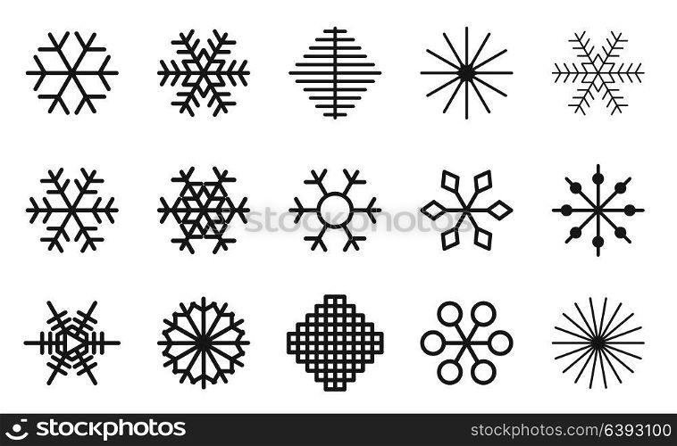 Christmas snowflakes on white background. Vector Illustration. EPS10. Christmas snowflakes on white background. Vector Illustration.
