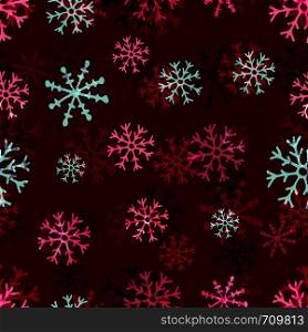 Christmas snowflakes pattern. Winter seamless texture. Vector background template.. Christmas snowflakes pattern. Winter seamless texture. Vector background template .