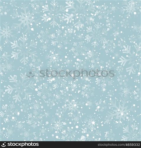 Christmas snowflakes seamless background. Vector illustration. Abstract Christmas snowflakes background. Seamless pattern