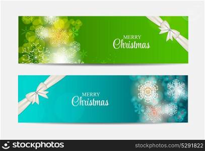 Christmas Snowflakes Website Header and Banner Set Background Vector Illustration EPS10. Christmas Snowflakes Website Header and Banner Set Background Ve
