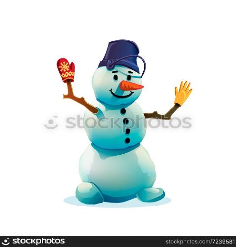 Christmas snowman isolated on white background. Vector illustration. Christmas snowman isolated on white background.