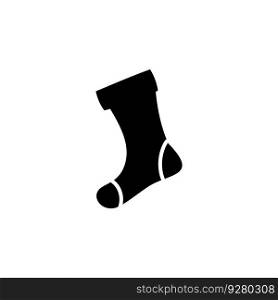 Christmas sock  icon design template vector silhouette isolated illustration