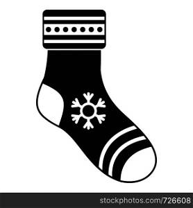 Christmas sock icon. Simple illustration of christmas sock vector icon for web. Christmas sock icon, simple style