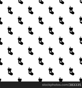 Christmas sock pattern. Simple illustration of christmas sock vector pattern for web. Christmas sock pattern, simple style