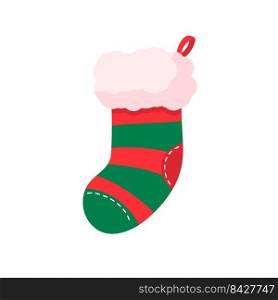 Christmas socks. Red and green socks with various patterns for Christmas decorations.