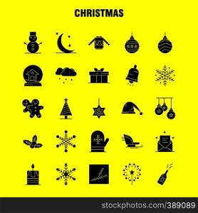 Christmas Solid Glyph Icon for Web, Print and Mobile UX/UI Kit. Such as: Cloud, Cloudy, Star, Christmas, Beer, Christmas, Wine, Drink, Pictogram Pack. - Vector