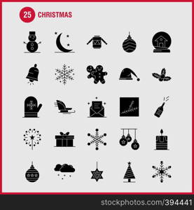 Christmas Solid Glyph Icon for Web, Print and Mobile UX/UI Kit. Such as: Cloud, Cloudy, Star, Christmas, Beer, Christmas, Wine, Drink, Pictogram Pack. - Vector