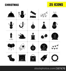 Christmas Solid Glyph Icon for Web, Print and Mobile UX/UI Kit. Such as: Candle, Light, Christmas, Xmas, Astronomy, Moon, Space, Star, Pictogram Pack. - Vector