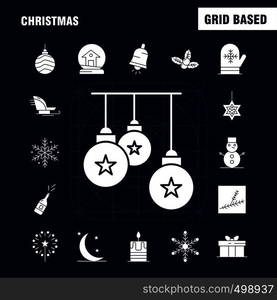 Christmas Solid Glyph Icon for Web, Print and Mobile UX/UI Kit. Such as: Cloud, Cloudy, Star, Christmas, Beer, Christmas, Wine, Drink, Pictogram Pack. - Vector