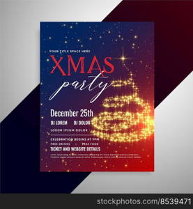 christmas sparkles flyer design template