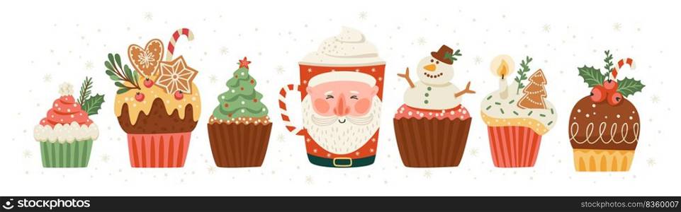 Christmas sweet and drink. Isolated illustration. Element design.. Christmas sweet and drink. Isolated illustration.