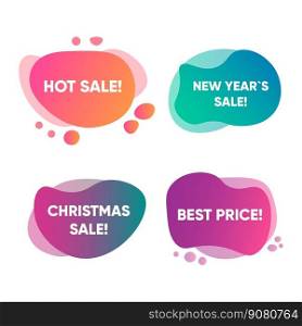 Christmas Tags set. Merry Christmas and Happy New Year labels. Vector illustration ESP10. Christmas Tags set. Merry Christmas and Happy New Year labels. Vector illustration