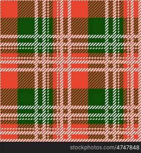 Christmas tartan seamless vector patterns in grin and red colors