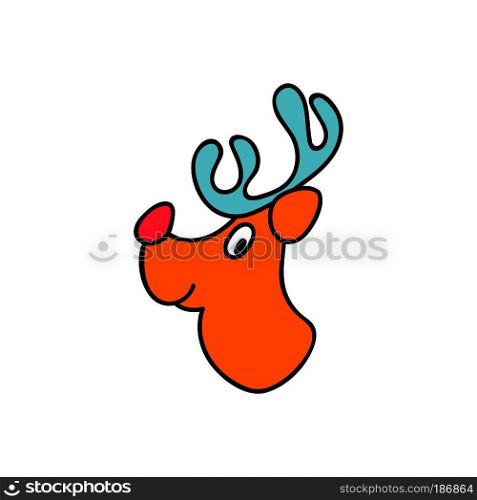 Christmas theme with deer. Set of Christmas icons. Holiday objects collection. Can be used as icons, wallpaper, wrapping paper decoration. Christmas theme with deer, Set of Christmas icons.