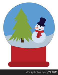 Christmas toy, illustration, vector on white background.