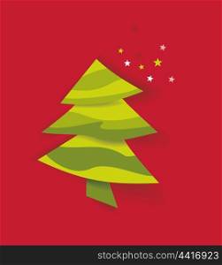 Christmas tree applique vector background