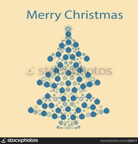 Christmas tree ball card background. . Christmas tree ball card background. New year vector illustration.