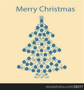 Christmas tree ball card background. . Christmas tree ball card background. New year vector illustration.