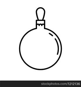 Christmas tree ball icon line symbol vector illustration