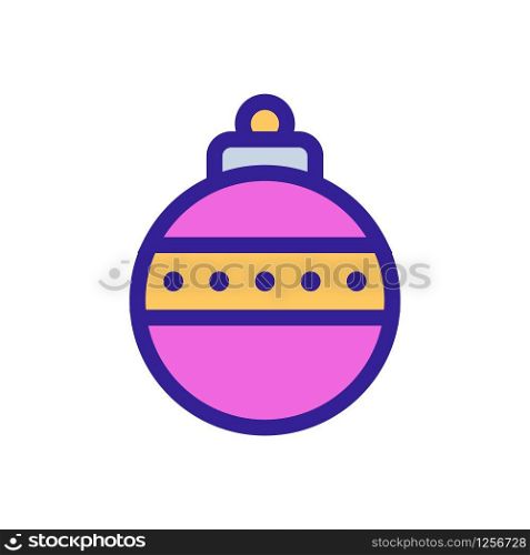 Christmas tree ball icon vector. A thin line sign. Isolated contour symbol illustration. Christmas tree ball icon vector. Isolated contour symbol illustration