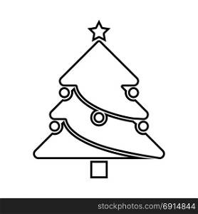 Christmas Tree black icon .