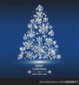 Christmas tree from light vector background. Greeting card or invitation. Eps 10. Merry Christmas and New Year 2018 typographical on holidays background. Christmas tree from light vector background. Greeting card or invitation. Merry Christmas and New Year 2018 typographical on holidays background