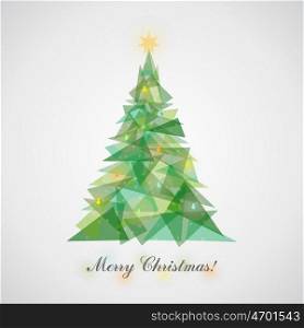 Christmas tree green. Vector illustration