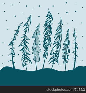 Christmas Tree Holidays Illustration. Christmas Tree. Celebration Card, Poster Holidays Background. Vector Illustration