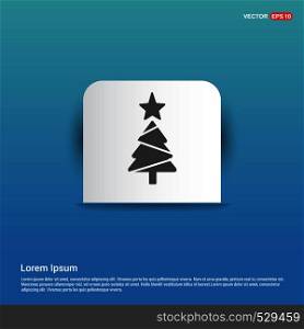 Christmas Tree Icon - Blue Sticker button