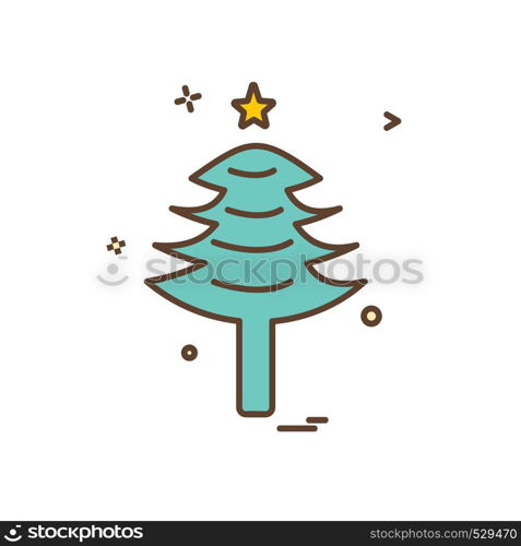 Christmas tree icon design vector