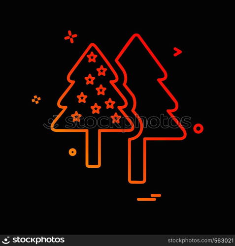 Christmas tree icon design vector