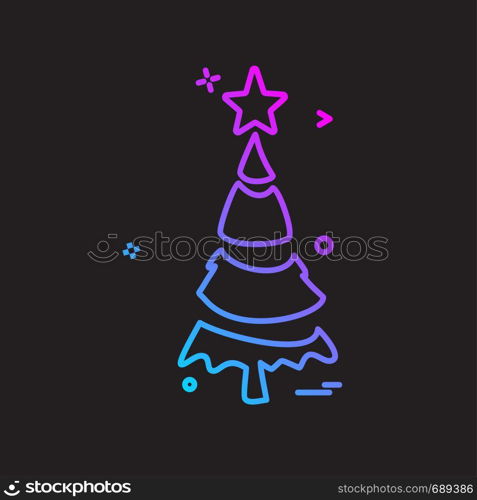 Christmas tree icon design vector