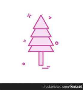 Christmas tree icon design vector
