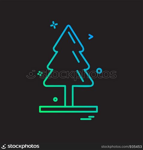 Christmas tree icon design vector